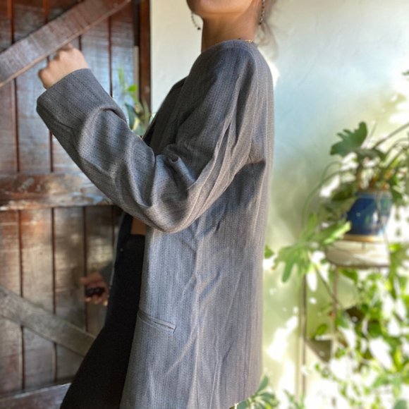 🏷 Sold  | Rafael Grey Zip Up Blazer - Picture 5 of 9